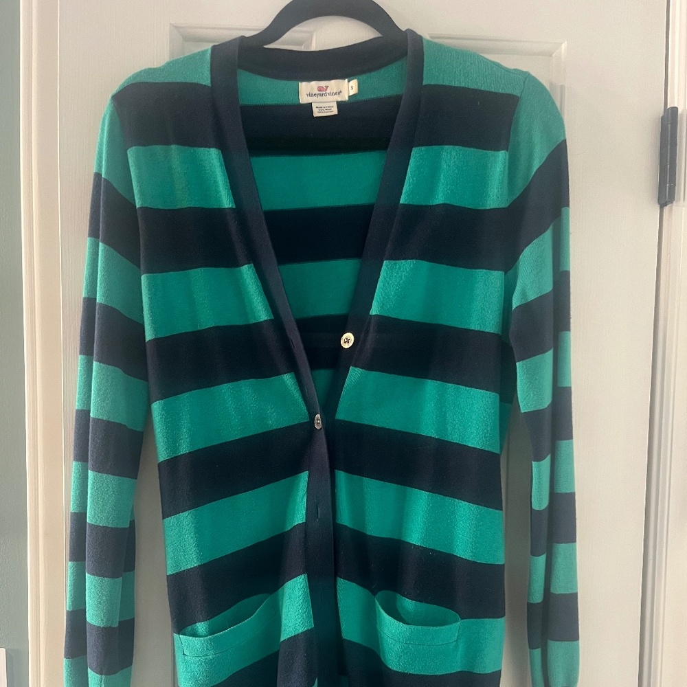 Vineyard vines striped cardigan